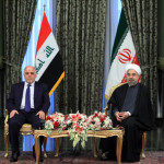 テヘランの博士ハッサンRouhaniはイラク首相ハイダーアルAbbadiに会った