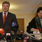 大統領の党ウクライナPetroPoroshenkoで選挙に勝った
