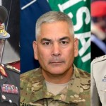 アフガニスタンの一般的なシェールモハマドカリミとISAF司令将軍ジョン·キャンベル、パキスタンチーフ陸軍参謀一般Raheelシャリフ