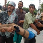 占有カシミール、18人が負傷されたデモ隊にインドの警察の暴力では、