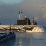 ロシアの原子力潜水艦は、造船所で火災をキャッチ