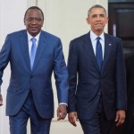 ケニア大統領ウフル・ケニヤッタとバラク・オバマ米大統領