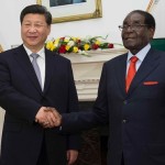 ジンバブエの社長ロバート・ムガベ大統領と中国の習近平