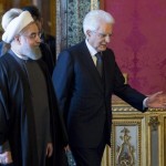 イランの大統領ハッサンロウハニとイタリア大統領セルジョ・マッタレッラ