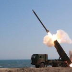 北朝鮮は海短距離に複数のミサイルやロケット弾を発射します