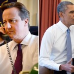 バラク・オバマ米大統領の電話英国首相デヴィッド・キャメロンが接触