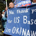 沖縄の米軍のプレゼンスに対する最新の抗議で日本国民の日本の島の数千