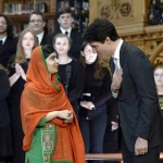 カナダの首相Justin TrudeauとMalala Yousafzai