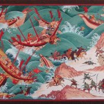1274年11月、中国のモンゴル皇帝クブライカン艦隊の強力な海軍陸軍が海上で日本を攻撃した
