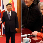 テレッサ・メイ英首相と西平晋平中国大統領