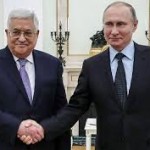 パレスチナのマフムード・アッバス大統領とロシアのプーチン大統領