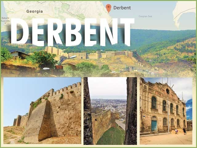 Derbentの最も古くからのロシアの都市