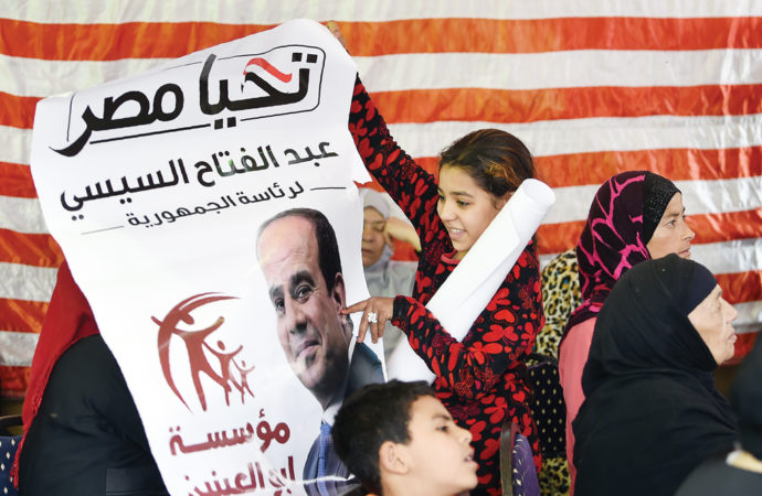 エジプトのアブデル・ファッタ・アルシシ（Abdel Fattah al-Sisi）大統領が第2期に再選され、投票の92％