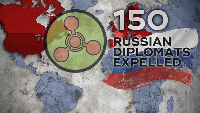 米国を含む欧州諸国は、150人のロシア大使館に出国を命じた