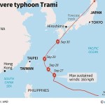 台風Tramiは日本の島宮古島に時間当たり13キロの速度で移動しま
