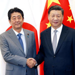 安倍晋三首相と西平晋元中国大統領