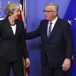 Jean-Claude Juncker欧州委員会委員長とTheresa May英首相が会談している