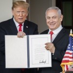 ベンジャミン・ネタニヤフ首相が、米国大統領ドナルド・トランプ・ゴラン・ハイツ・エリアをイスラエルの一部になると発表する旨の声明を発表