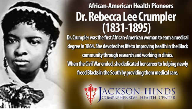  Rebecca Lee Crumplerは、アメリカで医師および医学博士として名声を得た最初の黒人女性です。