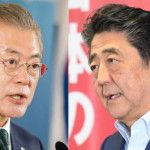 日本の安倍Shin三首相と韓国の文在ae大統領