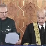 アリフ・アラウィ大統領は、グルザール・アーメドによってパキスタンの最高裁判事として宣誓をしました