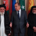 ロシアのセルゲイ・ラブロフ外相とアフガニスタン政府とタリバンの両方の代表