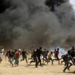 ヨルダン川西岸のユダヤ人入植地と軍事国家テロに対する平和的な集会での残忍な武力行使
